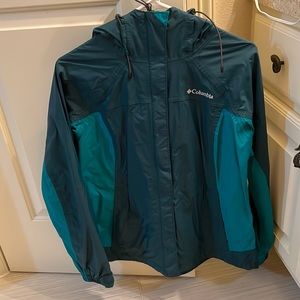 Columbia rain jacket in teal